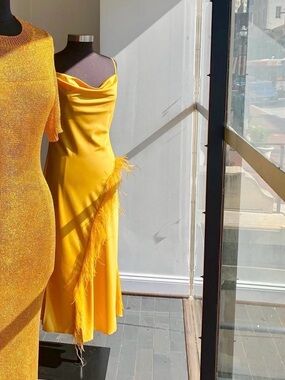 HANIFA | Leah Feather Slip Dress